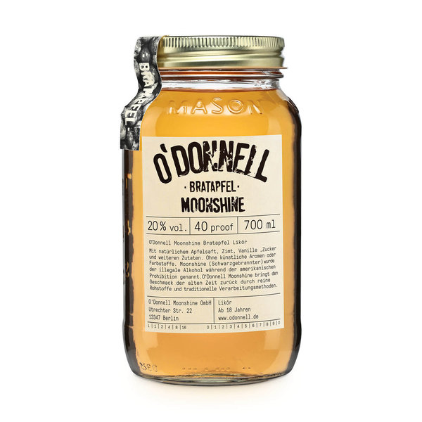O'Donnell Moonshine Bratapfel 20% vol. 700 ml (1 l = 35,57 €)