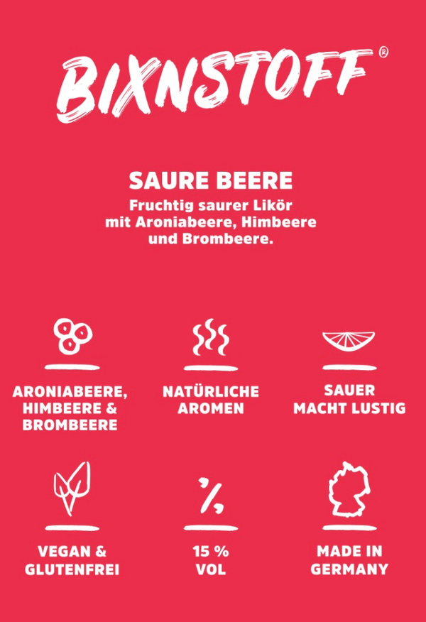 Bixnstoff Saure Beere15% vol. 500 ml